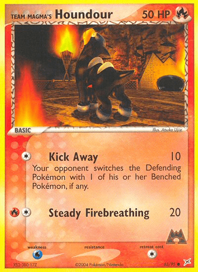 Team Magma's Houndour, kortbilde fra pokemontcg.io