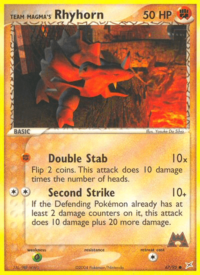 Team Magma's Rhyhorn, kortbilde fra pokemontcg.io