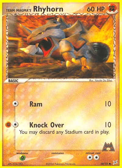 Team Magma's Rhyhorn, kortbilde fra pokemontcg.io