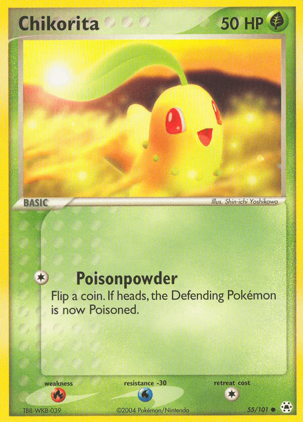 Chikorita, kortbilde fra pokemontcg.io