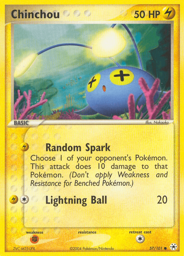 Chinchou, kortbilde fra pokemontcg.io
