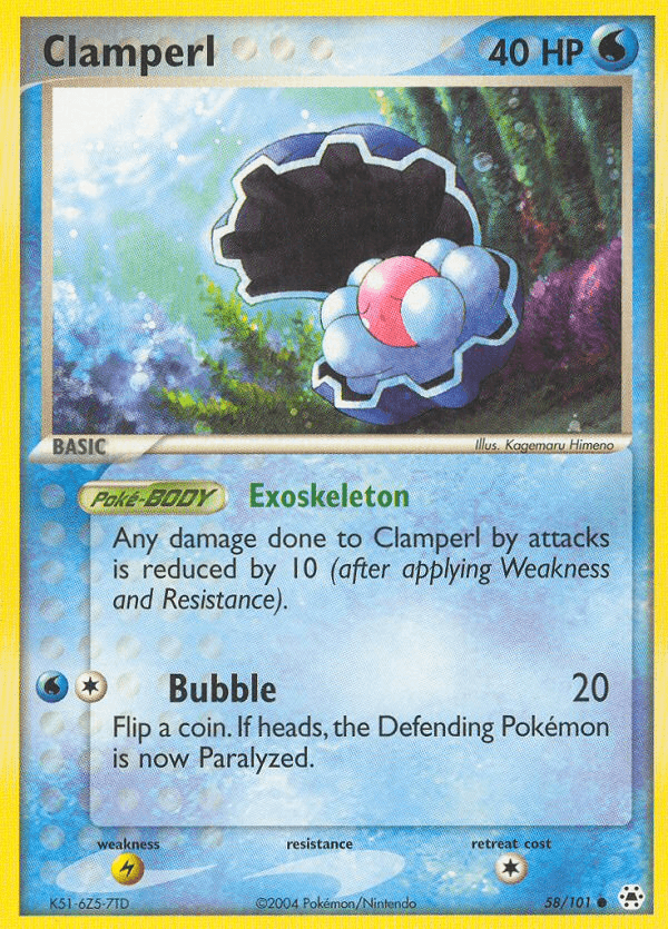 Clamperl, kortbilde fra pokemontcg.io