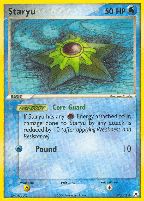 Staryu, kortbilde fra pokemontcg.io