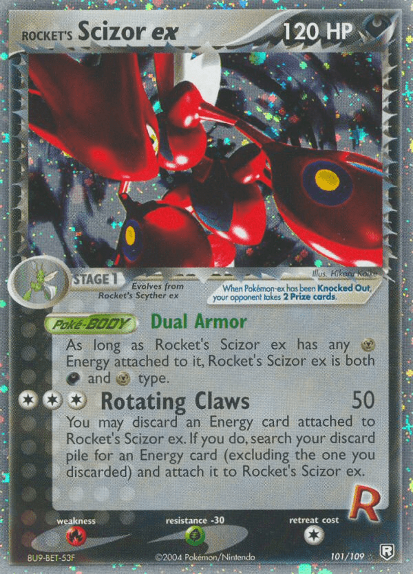 Rocket's Scizor ex, kortbilde fra pokemontcg.io