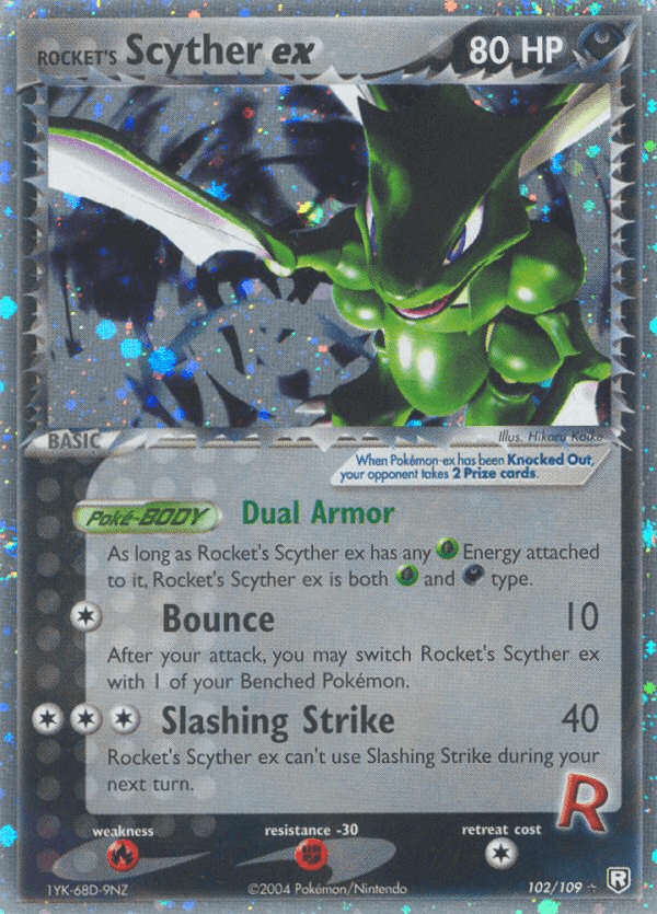 Rocket's Scyther ex, kortbilde fra pokemontcg.io