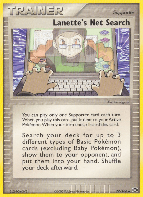 Lanette's Net Search, kortbilde fra pokemontcg.io