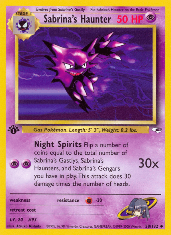 Sabrina's Haunter, kortbilde fra pokemontcg.io