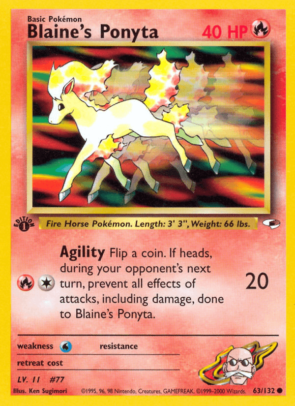 Blaine's Ponyta, kortbilde fra pokemontcg.io