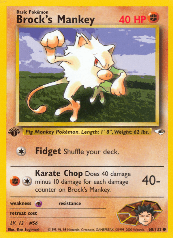 Brock's Mankey, kortbilde fra pokemontcg.io