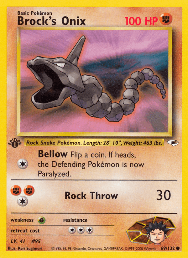 Brock's Onix, kortbilde fra pokemontcg.io