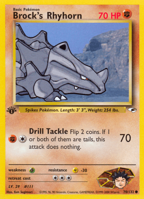 Brock's Rhyhorn, kortbilde fra pokemontcg.io