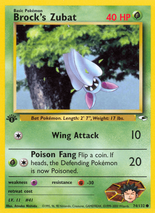 Brock's Zubat, kortbilde fra pokemontcg.io