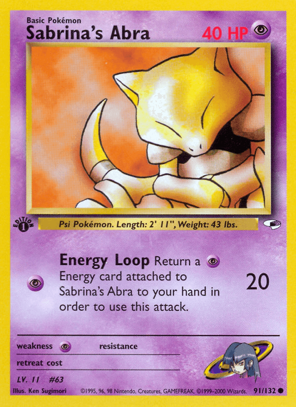 Sabrina's Abra, kortbilde fra pokemontcg.io
