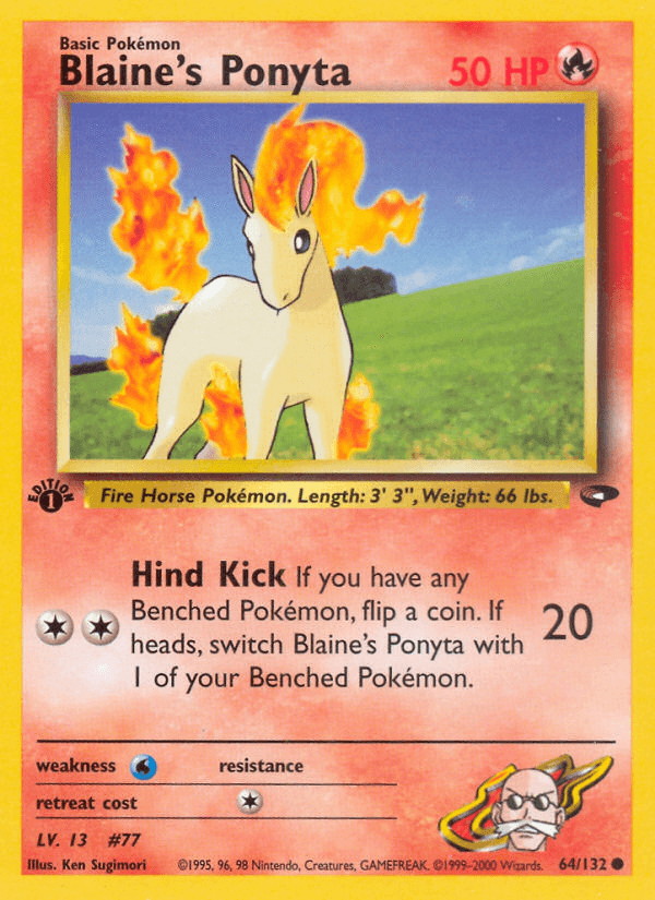 Blaine's Ponyta, kortbilde fra pokemontcg.io