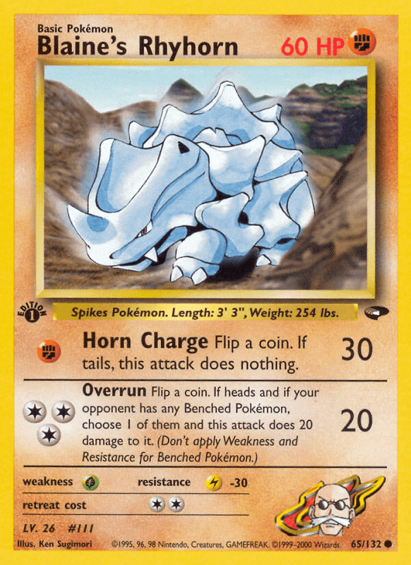 Blaine's Rhyhorn, kortbilde fra pokemontcg.io