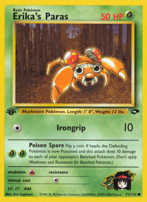 Erika's Paras, kortbilde fra pokemontcg.io