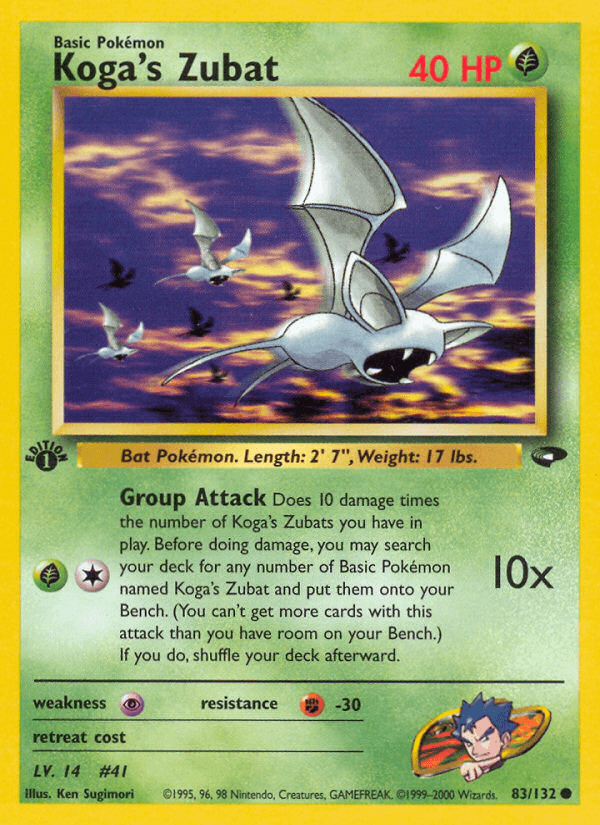 Koga's Zubat, kortbilde fra pokemontcg.io
