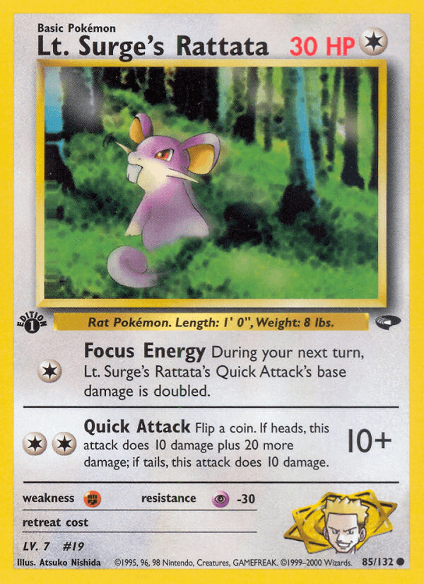 Lt. Surge's Rattata, kortbilde fra pokemontcg.io