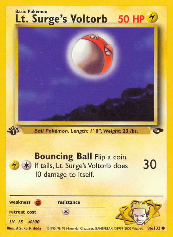 Lt. Surge's Voltorb, kortbilde fra pokemontcg.io