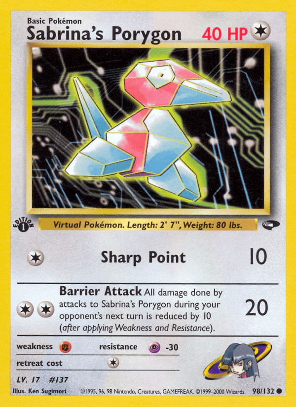 Sabrina's Porygon, kortbilde fra pokemontcg.io