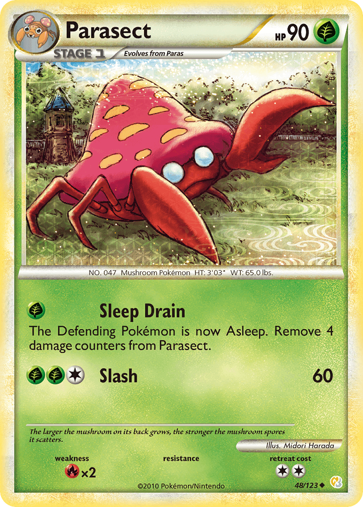 Parasect, kortbilde fra pokemontcg.io