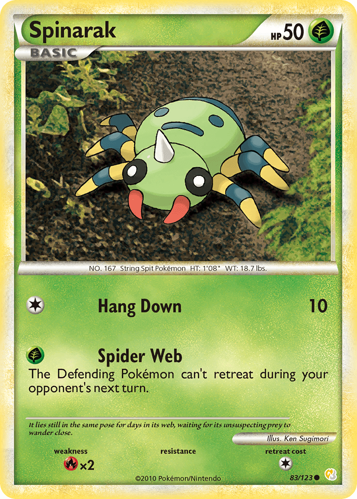 Spinarak, kortbilde fra pokemontcg.io