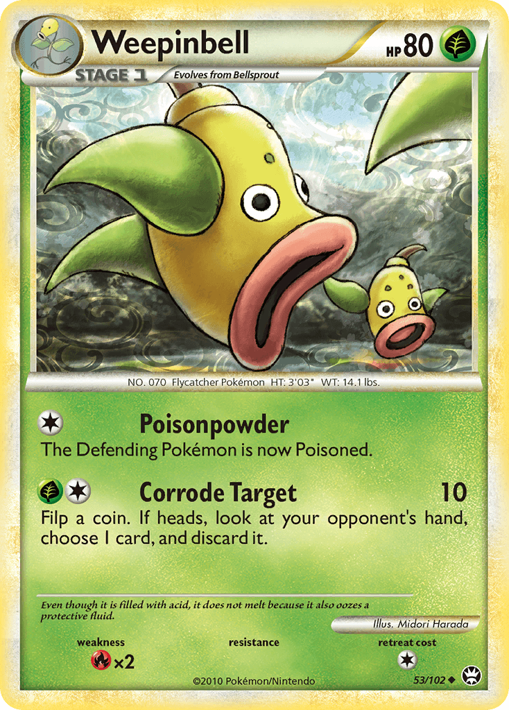 Weepinbell, kortbilde fra pokemontcg.io