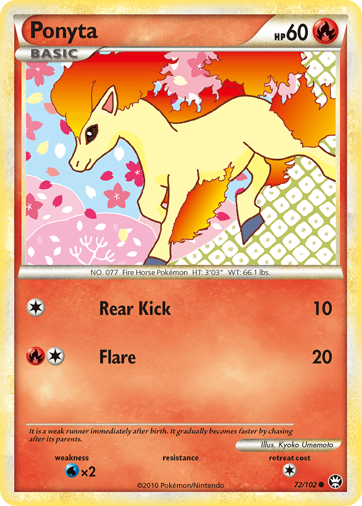 Ponyta, kortbilde fra pokemontcg.io