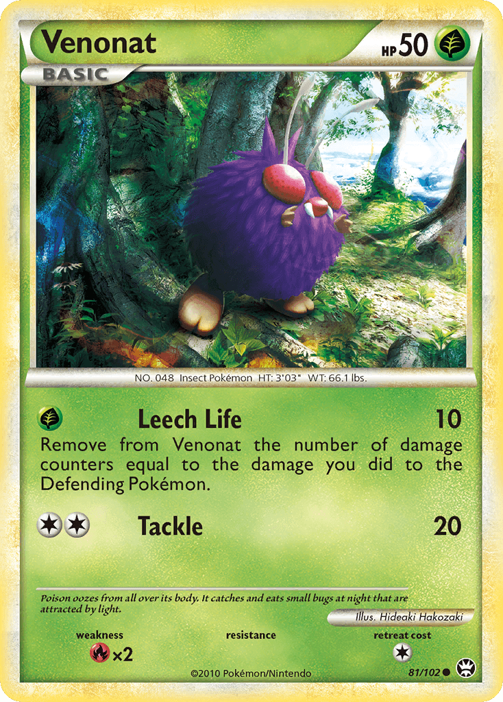 Venonat, kortbilde fra pokemontcg.io