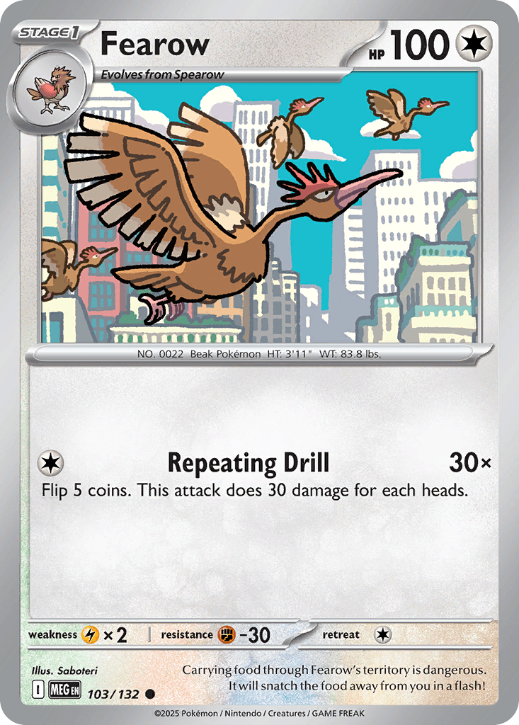 Fearow, kortbilde fra pokemontcg.io