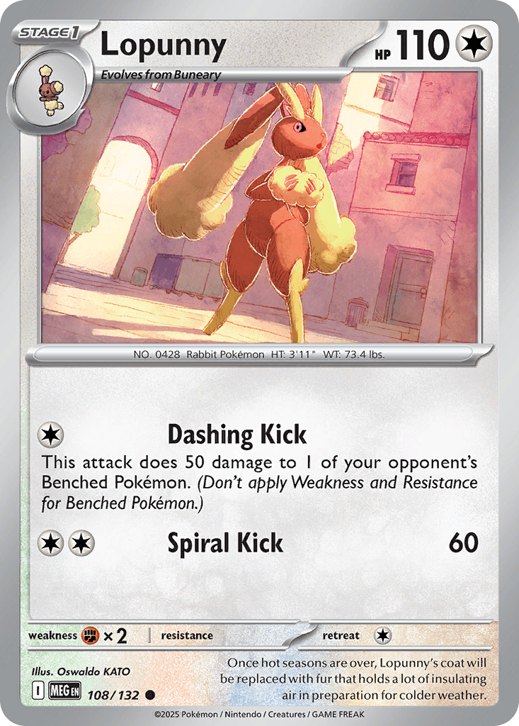 Lopunny, kortbilde fra pokemontcg.io