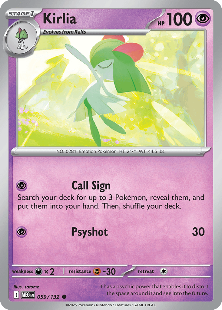 Kirlia, kortbilde fra pokemontcg.io
