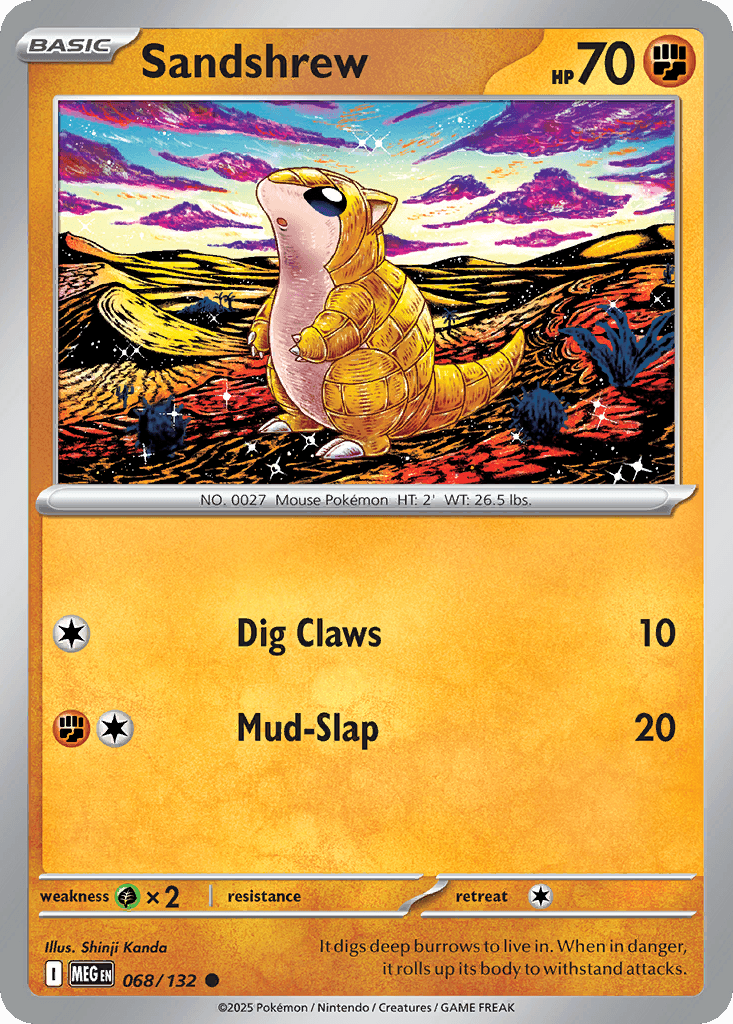 Sandshrew, kortbilde fra pokemontcg.io