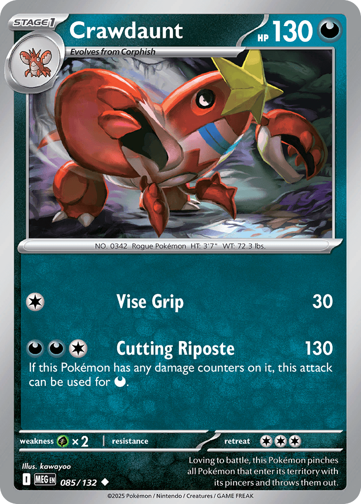 Crawdaunt, kortbilde fra pokemontcg.io