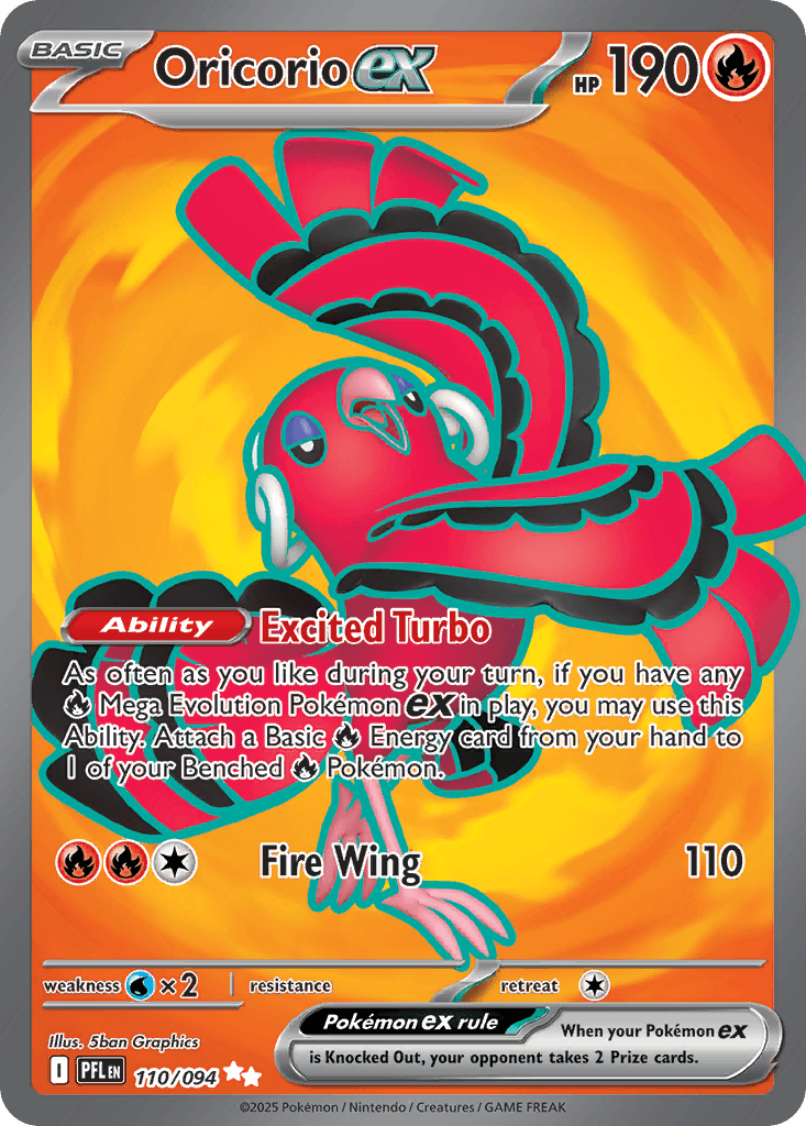 Oricorio ex, kortbilde fra pokemontcg.io