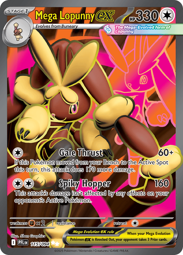Mega Lopunny ex, kortbilde fra pokemontcg.io