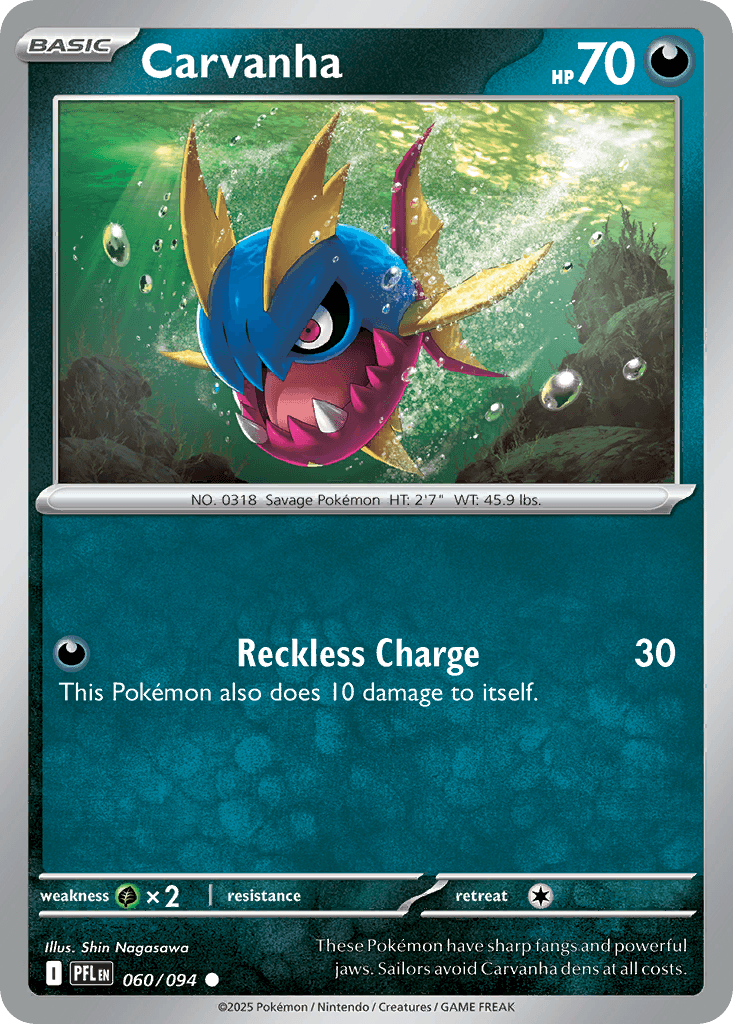 Carvanha, kortbilde fra pokemontcg.io