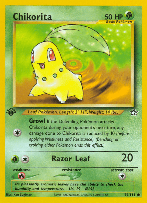 Chikorita, kortbilde fra pokemontcg.io