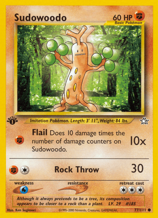 Sudowoodo, kortbilde fra pokemontcg.io