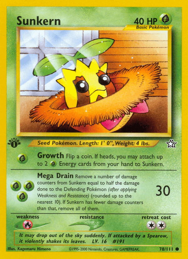 Sunkern, kortbilde fra pokemontcg.io