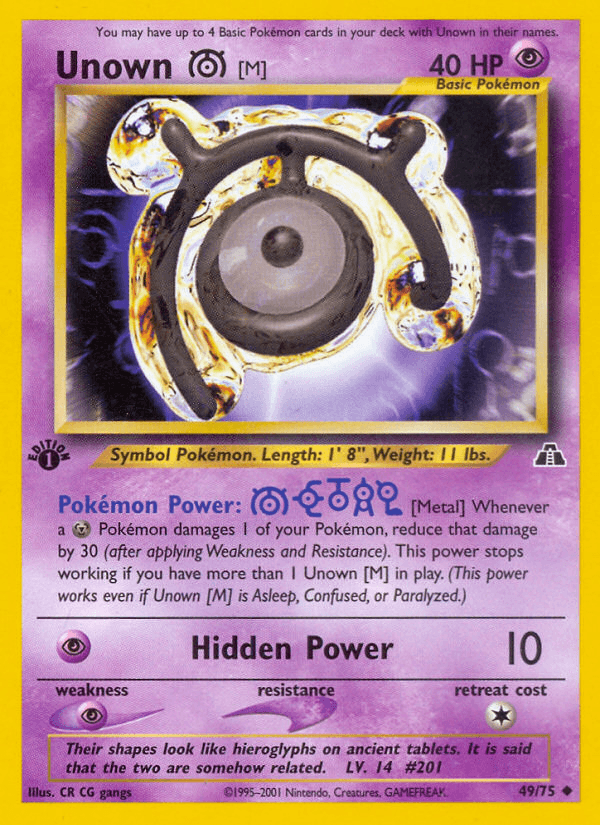 Unown [M], kortbilde fra pokemontcg.io