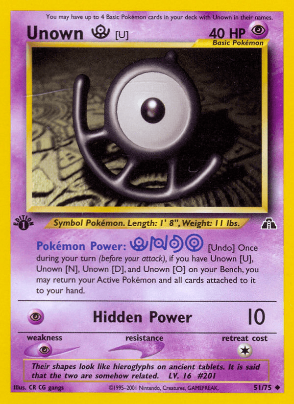 Unown [U], kortbilde fra pokemontcg.io