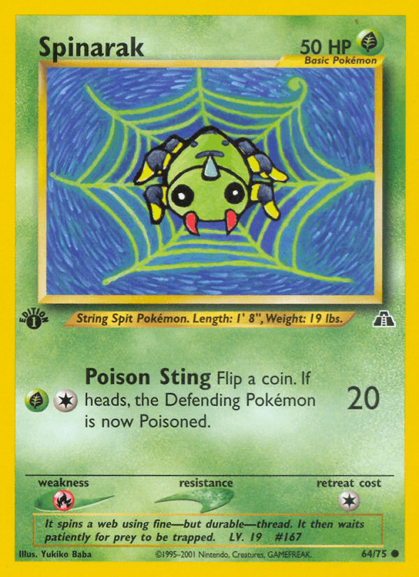 Spinarak, kortbilde fra pokemontcg.io