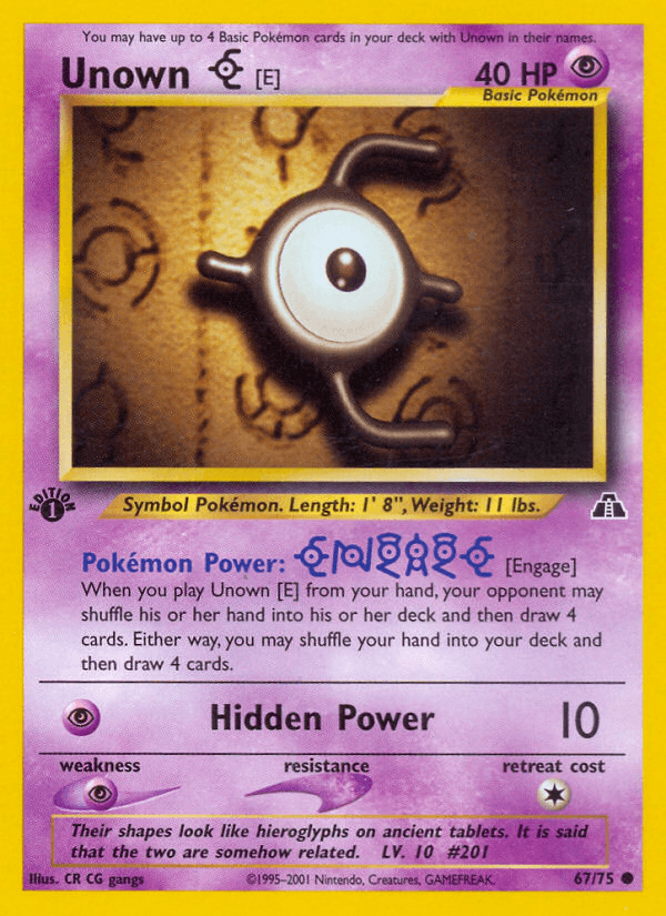 Unown [E], kortbilde fra pokemontcg.io