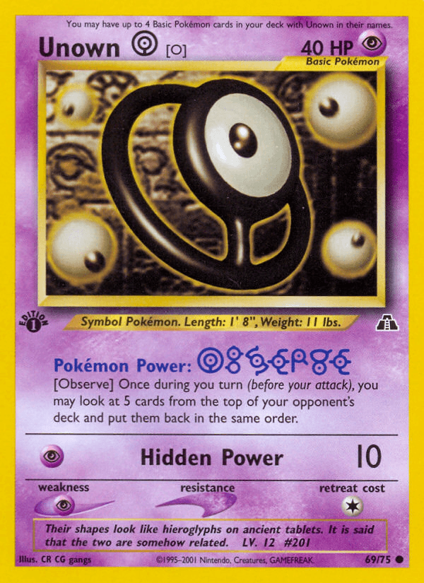 Unown [O], kortbilde fra pokemontcg.io
