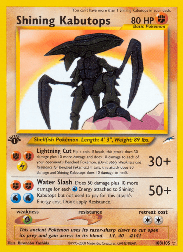 Shining Kabutops, kortbilde fra pokemontcg.io