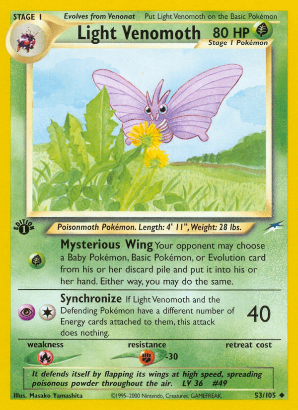 Light Venomoth, kortbilde fra pokemontcg.io