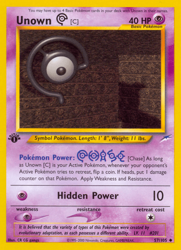 Unown [C], kortbilde fra pokemontcg.io