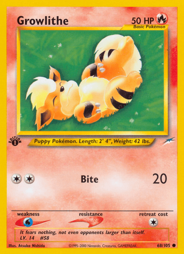 Growlithe, kortbilde fra pokemontcg.io