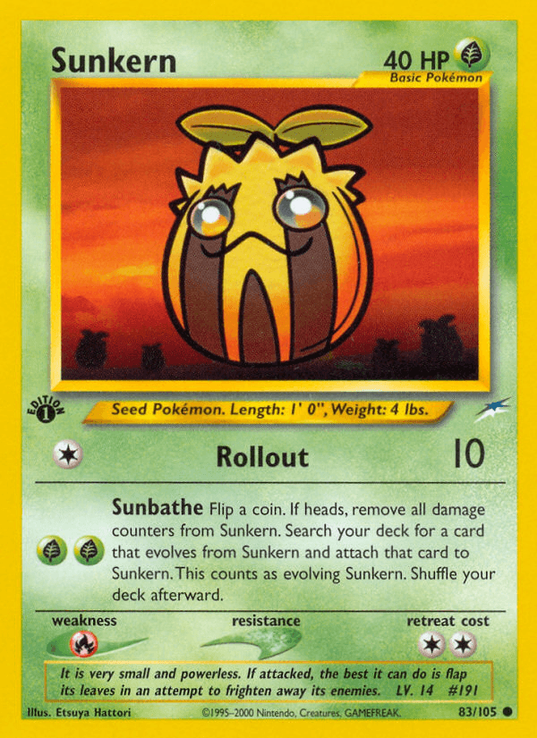 Sunkern, kortbilde fra pokemontcg.io
